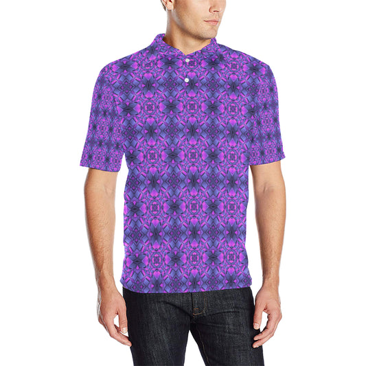 kaleidoscope Pattern Print Design Men Polo Shirt