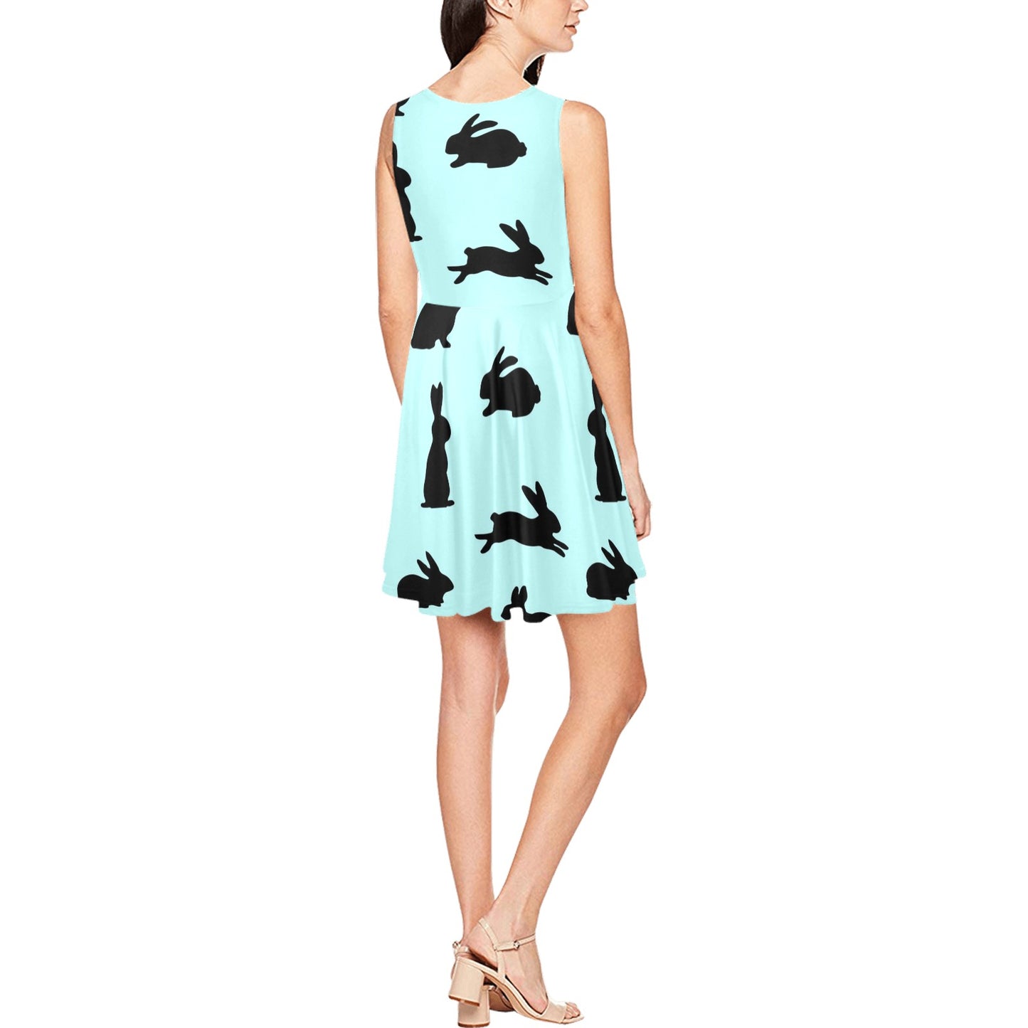 Rabbit Pattern Print Design RB010 Sleeveless Dress