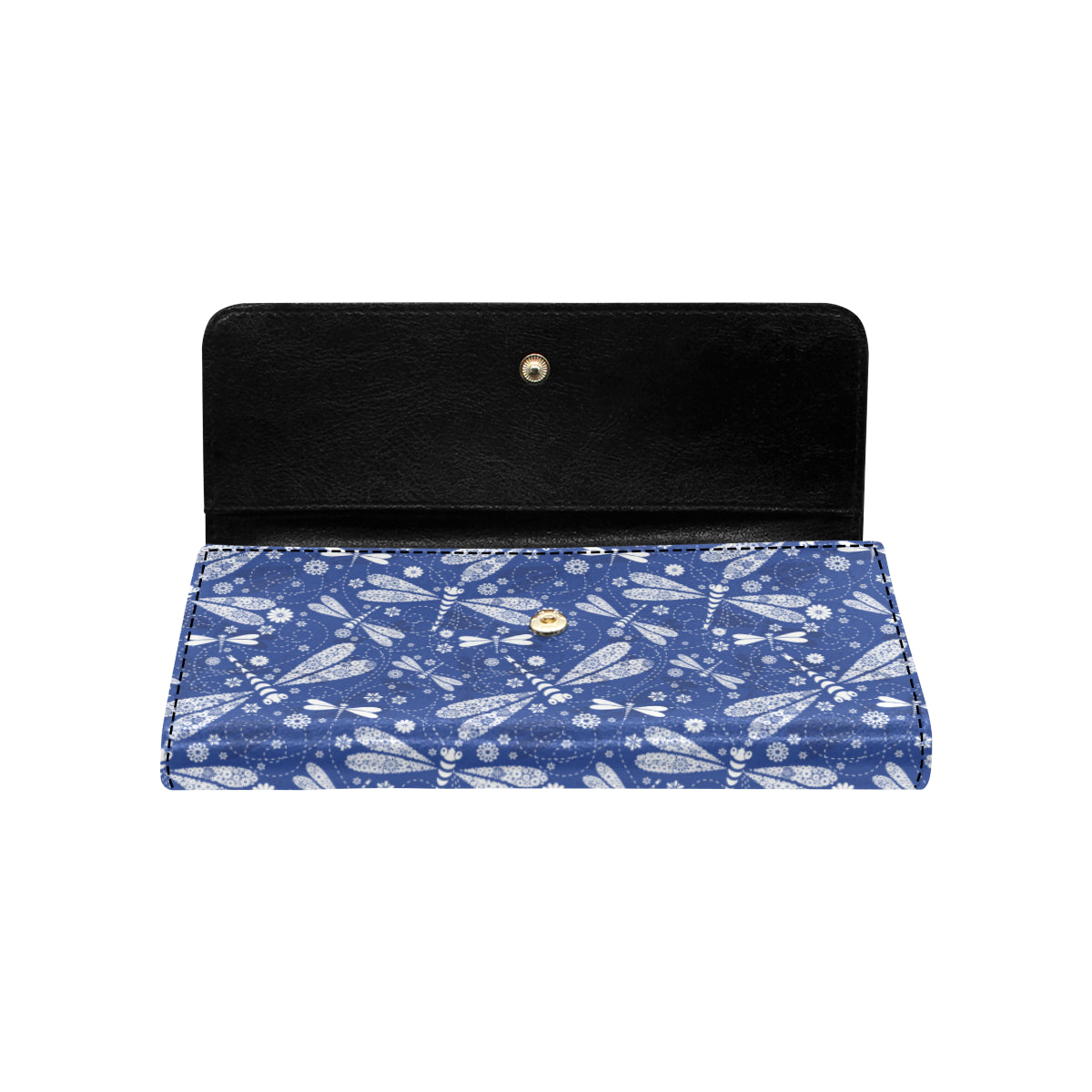 Dragonfly Pattern Print Design 03 Women's Trifold Wallet