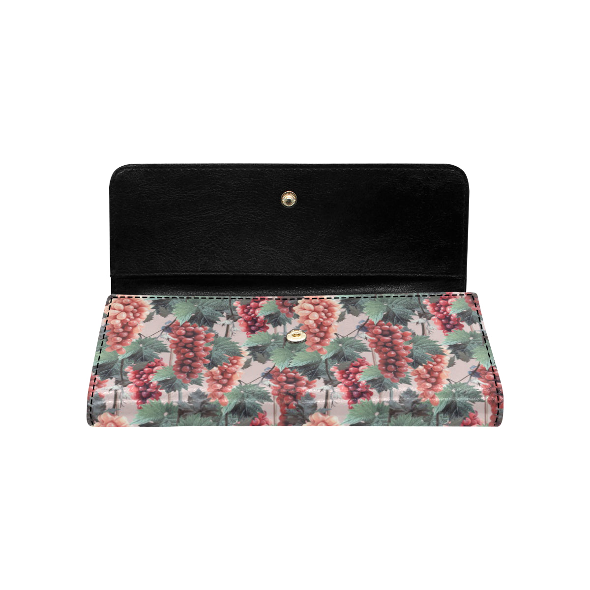 Grape Pattern Print Design GP01 Women's Trifold Wallet
