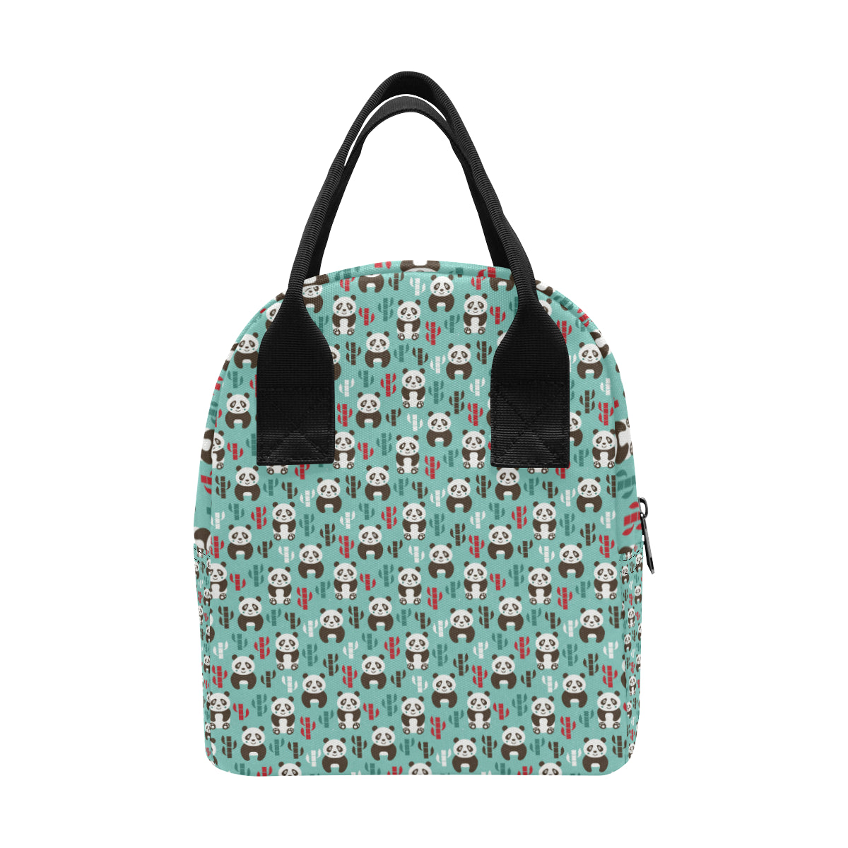 Panda Bear Cute Themed Print Insulated Lunch Bag