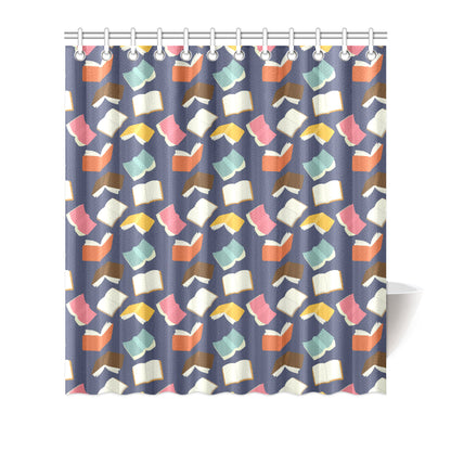 Book Pattern Print Design 01 Shower Curtain