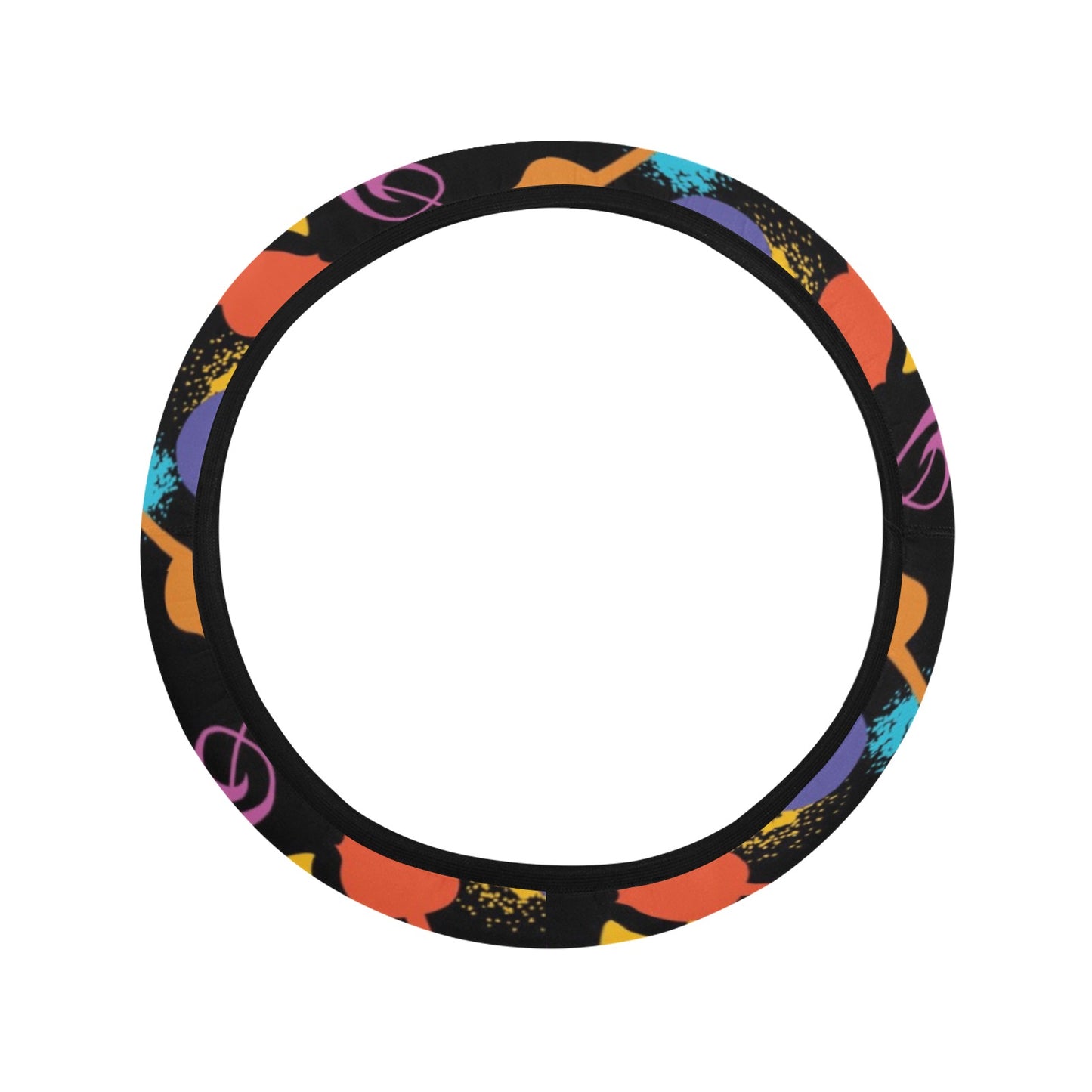 Saxophone Print Design LKS406 Steering Wheel Cover with Elastic Edge