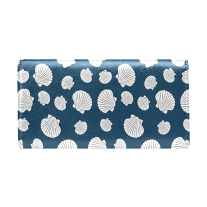 Seashell Print Design LKS3012 Women's Trifold Wallet