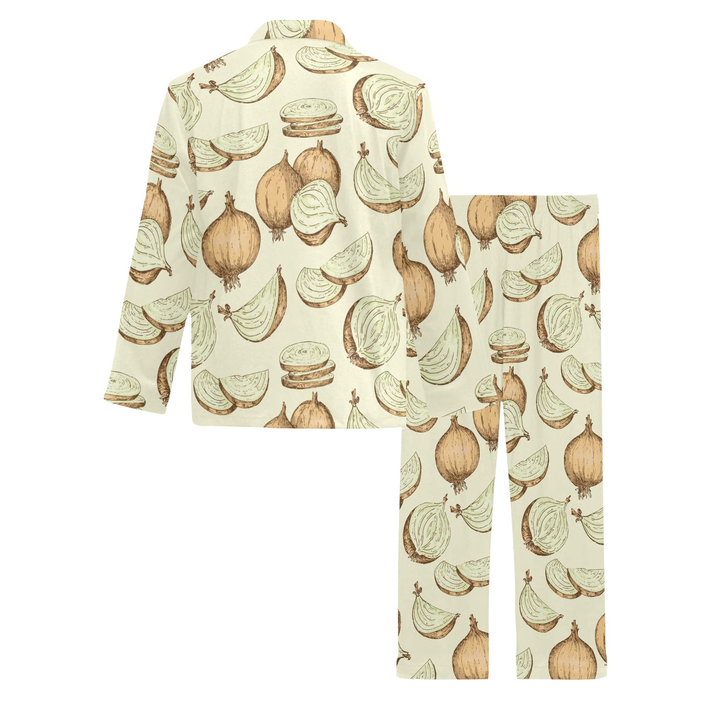 Onion Pattern Print Design A02 Men's Long Pajama Set