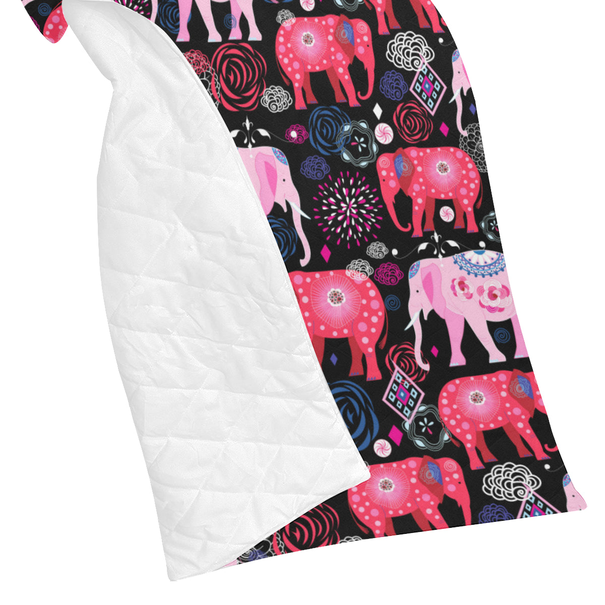 Pink Elephant Pattern Premium Quilt