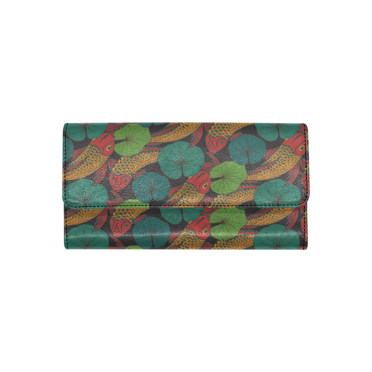 KOI Fish Pattern Print Design 01 Women's Trifold Wallet