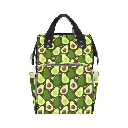 Avocado Pattern Print Design AC04 Diaper Bag Backpack