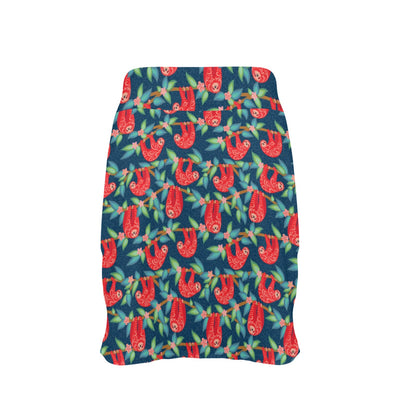 Sloth Red Design Themed Print 17" Golf & Pickleball Skort with Pockets