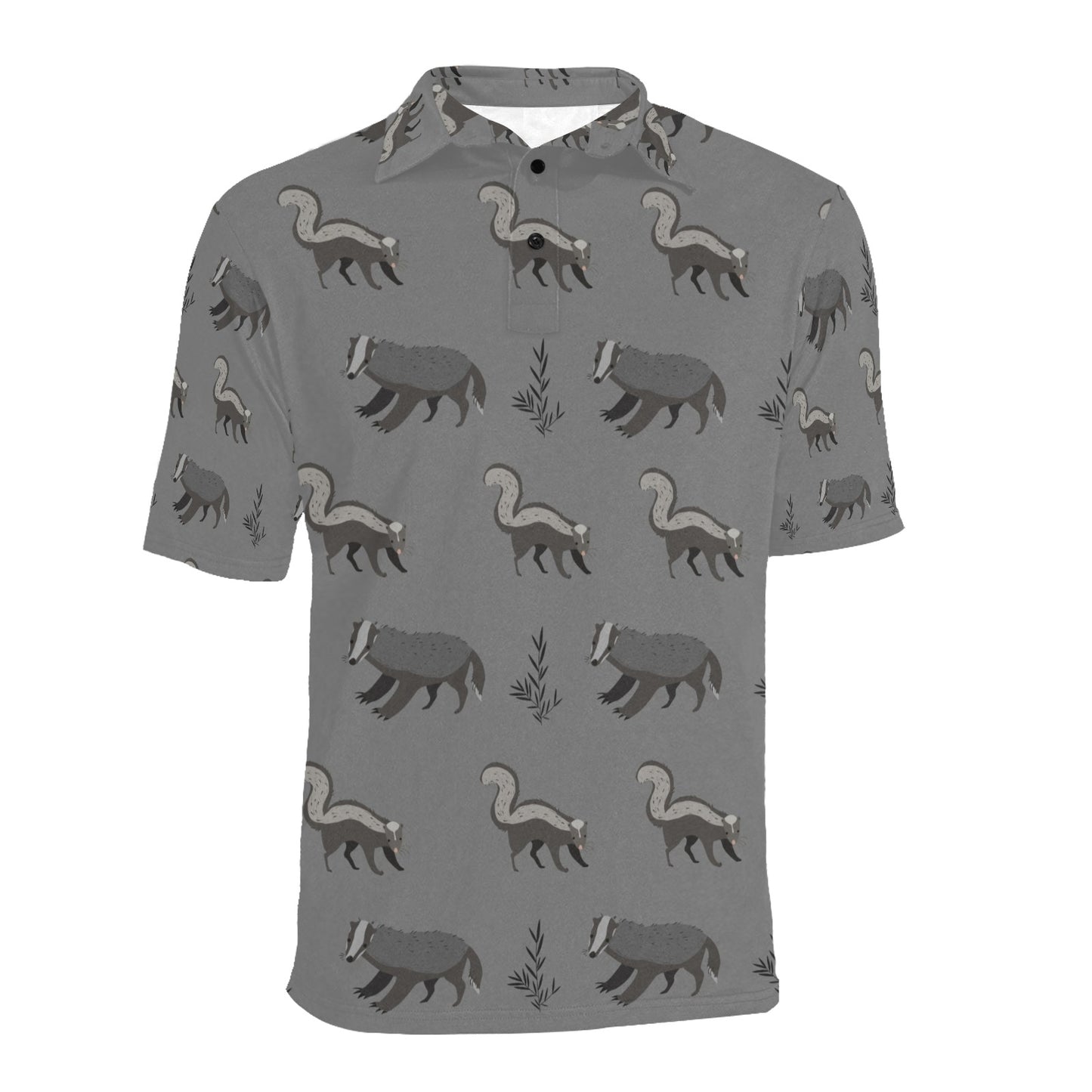 Skunk Print Design LKS301 Men Polo Shirt