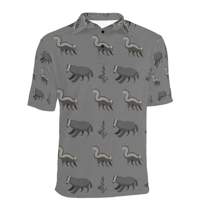 Skunk Print Design LKS301 Men Polo Shirt