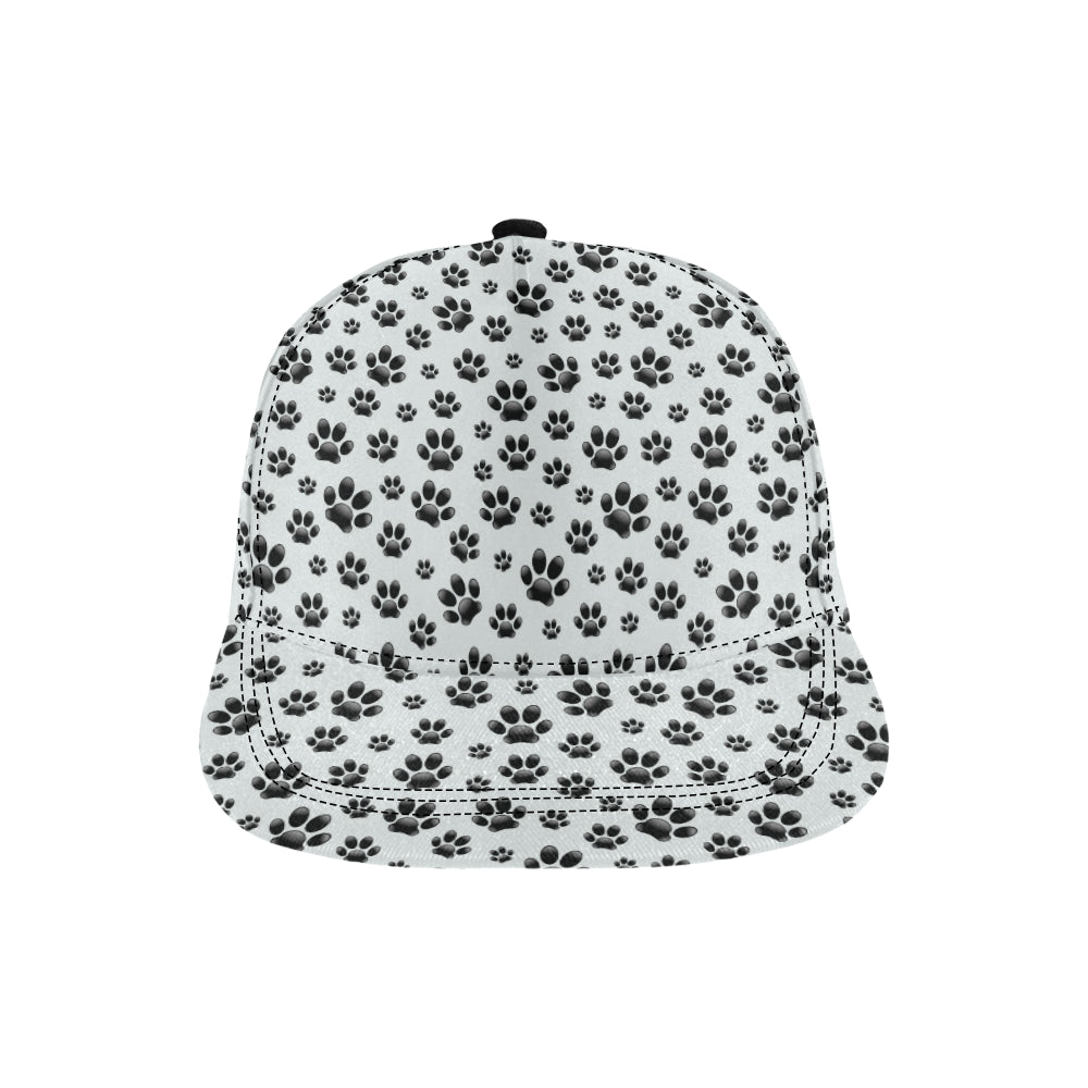 Paw Themed Print Snapback Cap