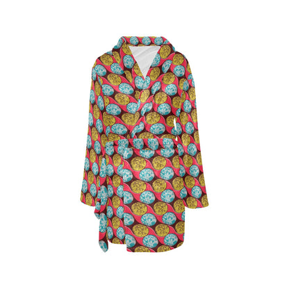 African Fashion Print Pattern Women's Fleece Robe