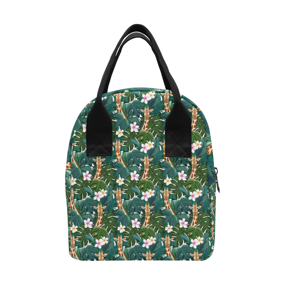 Giraffe Jungle Design Print Insulated Lunch Bag