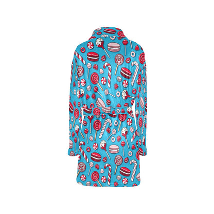 Candy Pattern Print Design 05 Women's Fleece Robe