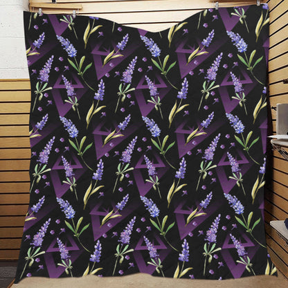 Lavender Pattern Print Design LV07 Premium Quilt