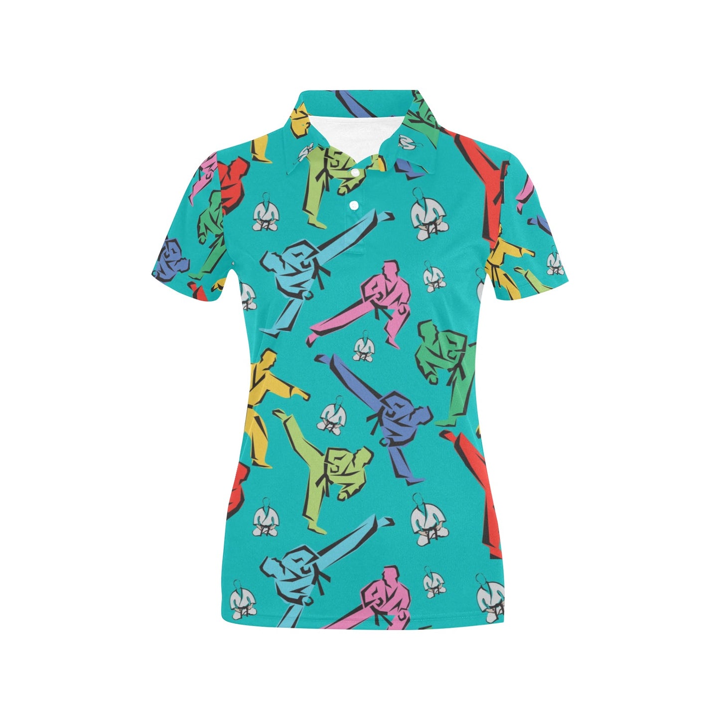 Judo Pattern Print Design 01 Women's Polo Shirt