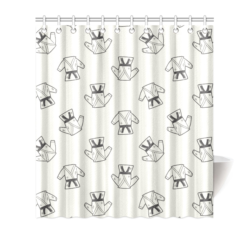 Karate Pattern Print Design 01 Shower Curtain