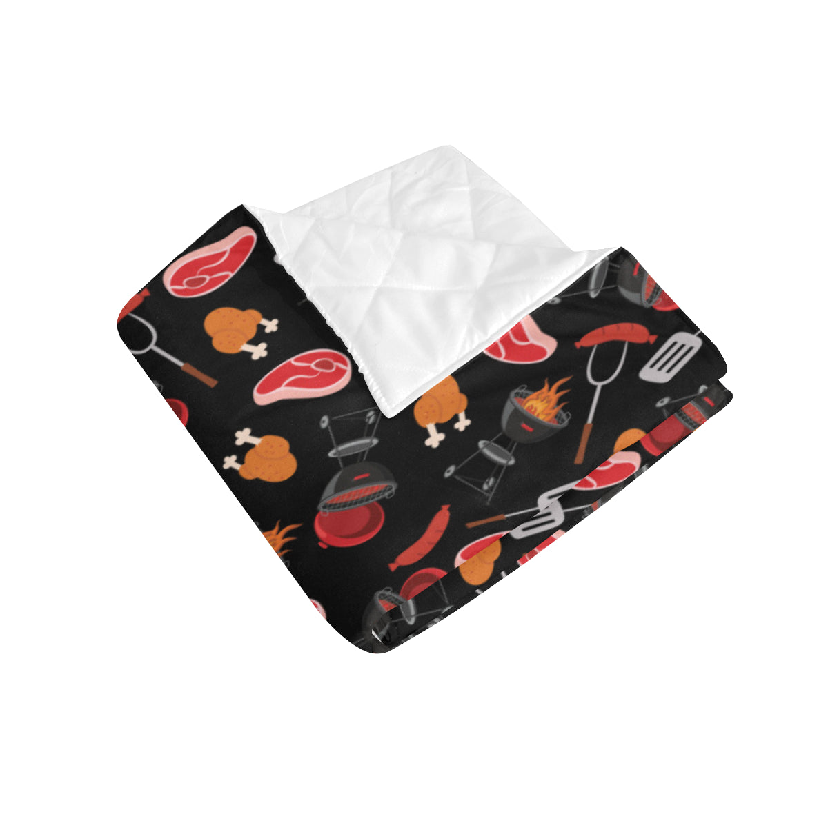 Barbecue Pattern Print Design 04 Premium Quilt