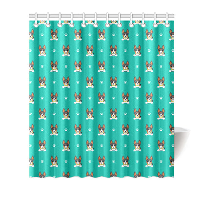 Basenji Pattern Print Design 03 Shower Curtain