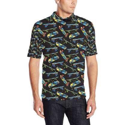 Skateboard Print Design LKS305 Men Polo Shirt