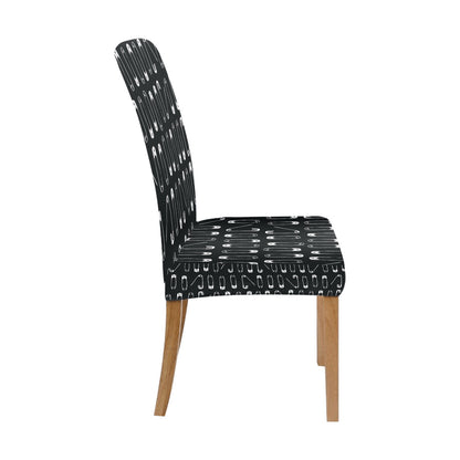 Safety Pin Print Design LKS302 Dining Chair Slipcover