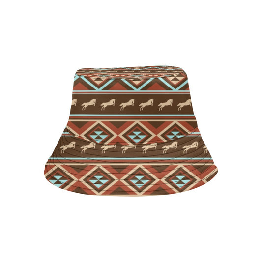 Western Horse Pattern Print LKS301 Unisex Bucket Hat