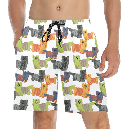 Skye Terriers Print Design LKS301 Men's Swim Trunks Beach Shorts