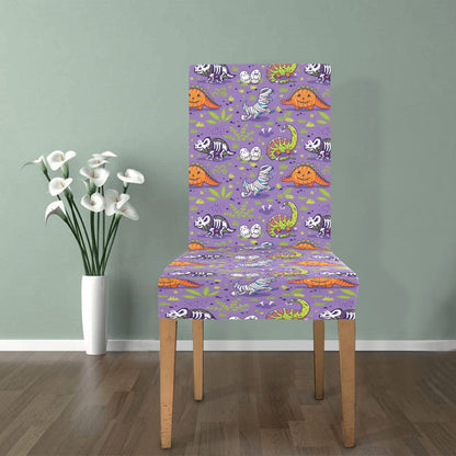 Zombie Dinosaur Print Design LKS302 Dining Chair Slipcover