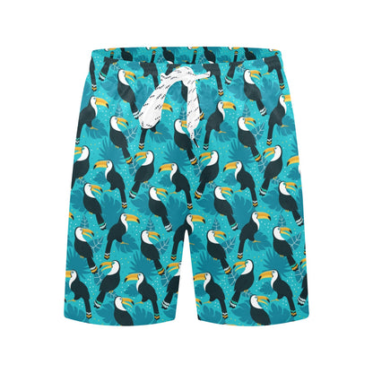 Toucan Parrot Pattern Print Men's Swim Trunks Beach Shorts