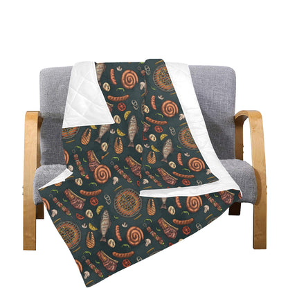 Barbecue Pattern Print Design 02 Premium Quilt