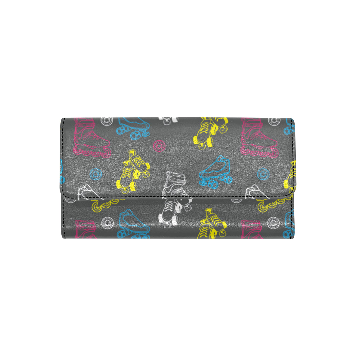 Roller skate Pattern Print Design A02 Women's Trifold Wallet