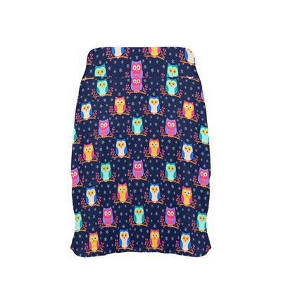 Owl Cute Themed Design Print 17" Golf & Pickleball Skort with Pockets