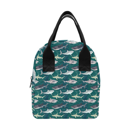 Shark Style Print Insulated Lunch Bag