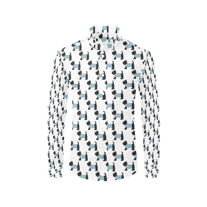 Scottish Terriers Print Design LKS3012 Men's Long Sleeve Dress Shirt