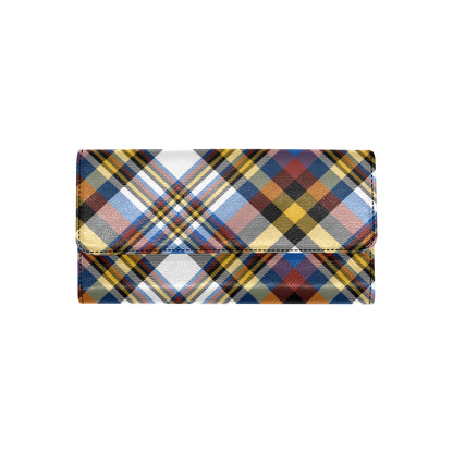 Madras Pattern Print Design 01 Women's Trifold Wallet
