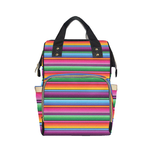 Mexican Blanket Colorful Print Pattern Diaper Bag Backpack