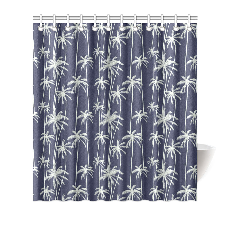 Palm Tree Pattern Print Design PT06 Shower Curtain