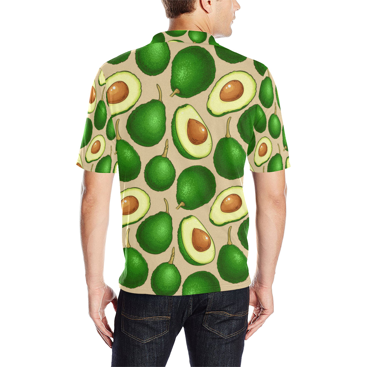 Avocado Pattern Print Design AC010 Men Polo Shirt