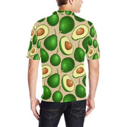 Avocado Pattern Print Design AC010 Men Polo Shirt