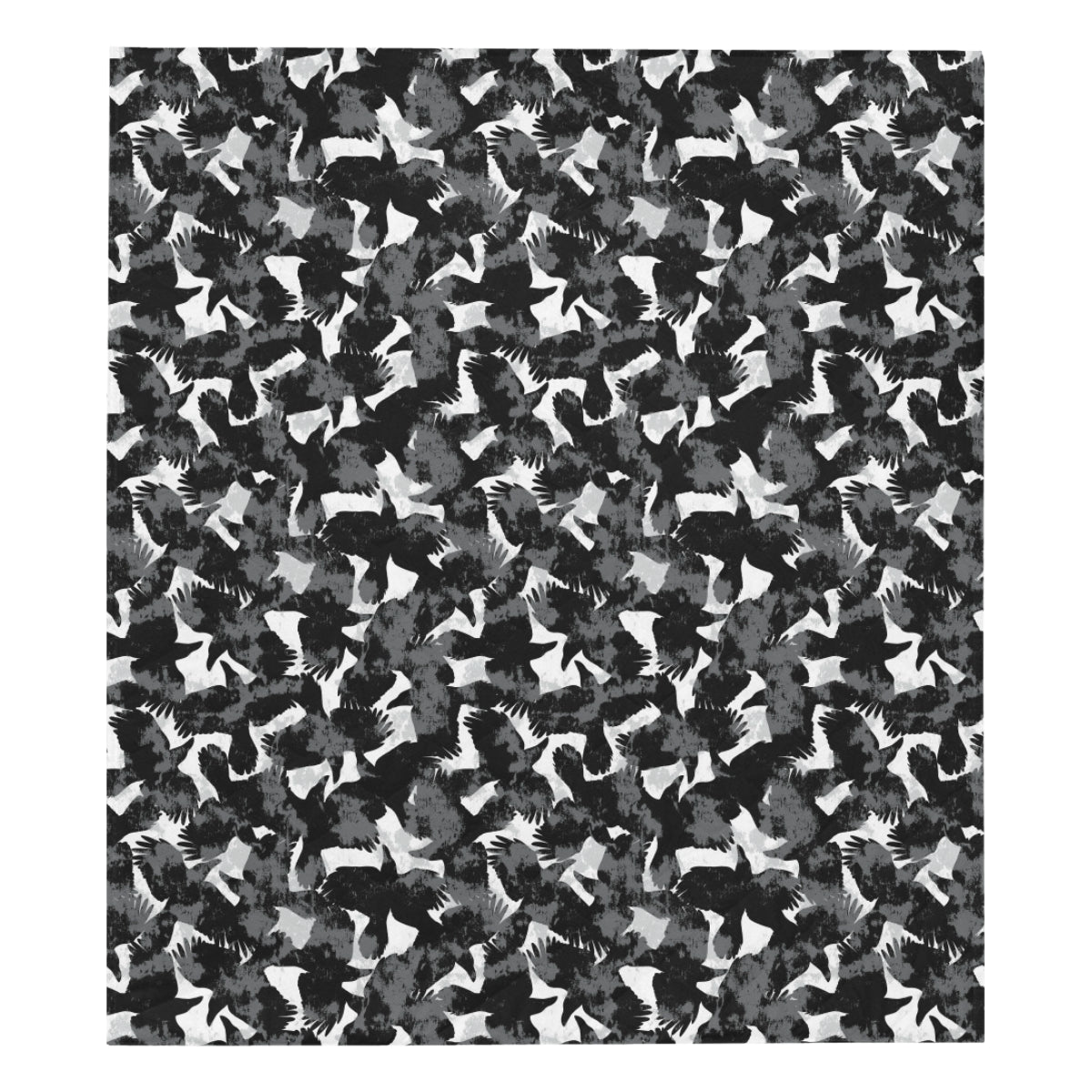 Crow Pattern Print Design 01 Premium Quilt