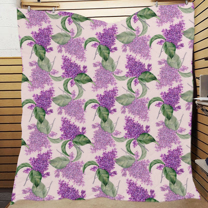 Lilac Pattern Print Design LI02 Premium Quilt