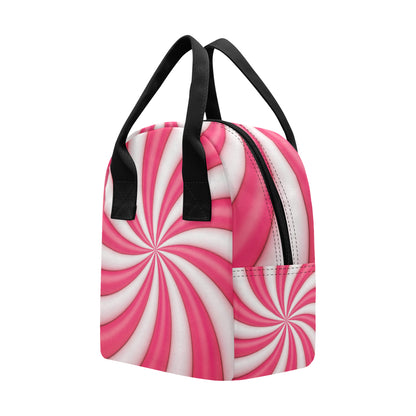 Vortex Twist Swirl Candy Print Insulated Lunch Bag
