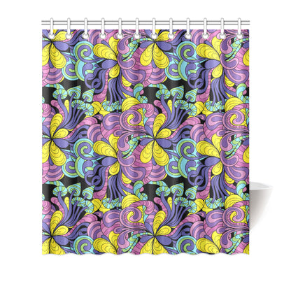 Psychedelic Pattern Print Design A04 Shower Curtain