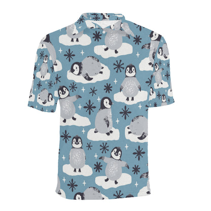 Penguin Pattern Print Design A05 Men Polo Shirt