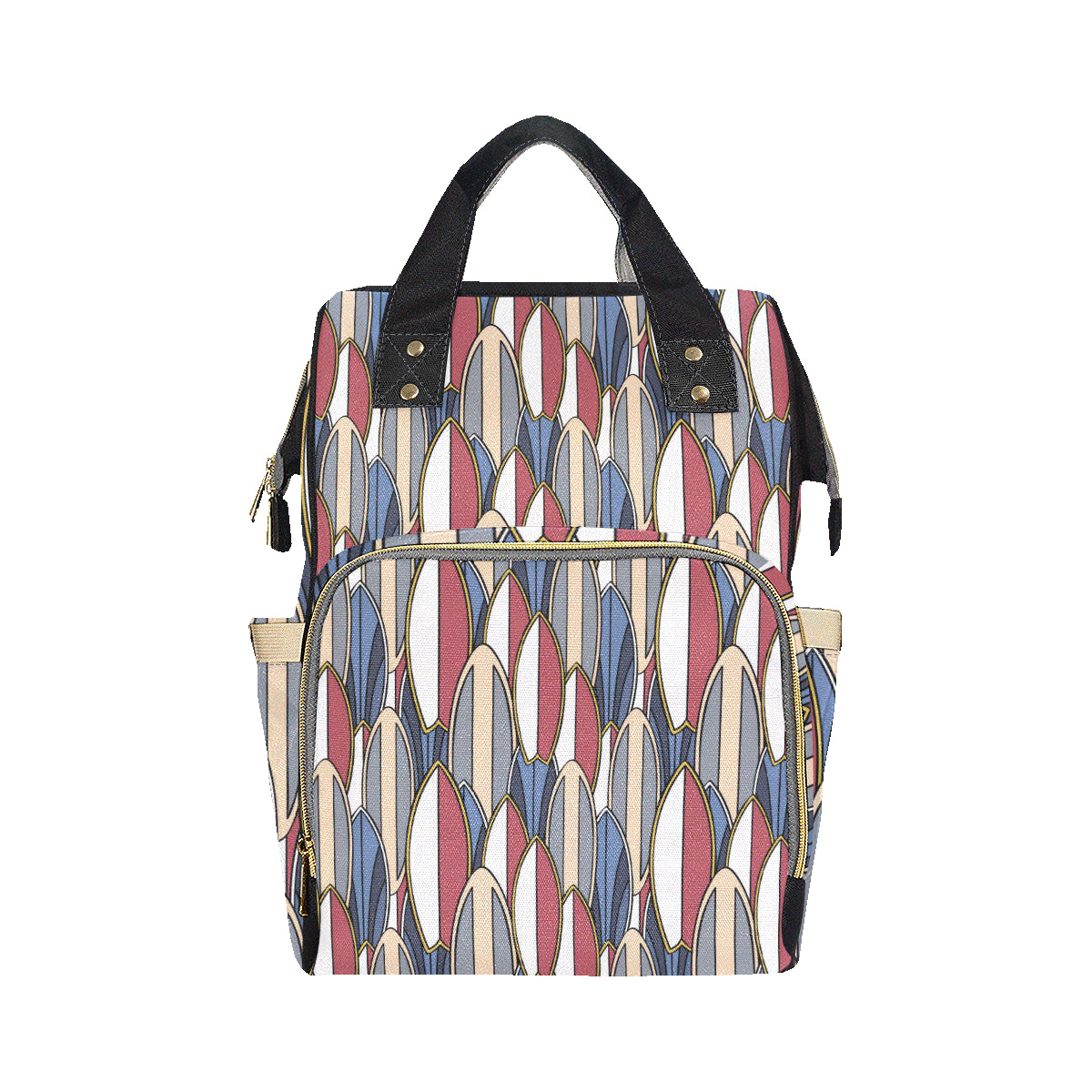 Surf board Pattern Diaper Bag Backpack