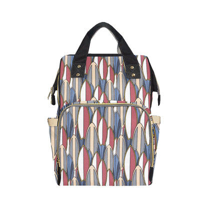 Surf board Pattern Diaper Bag Backpack