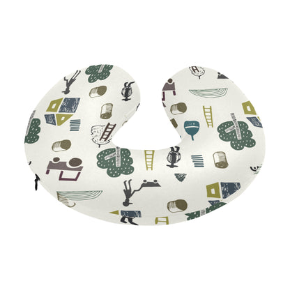 Agricultural Farm Print Design 01 U-Shaped Travel Neck Pillow