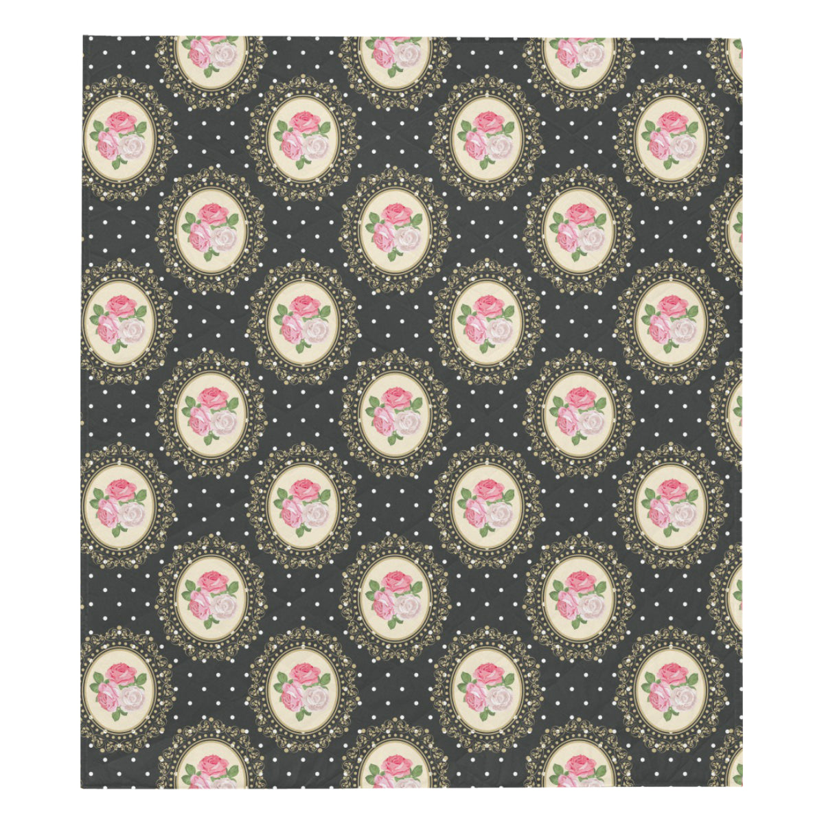 Rose Pattern Print Design RO015 Premium Quilt