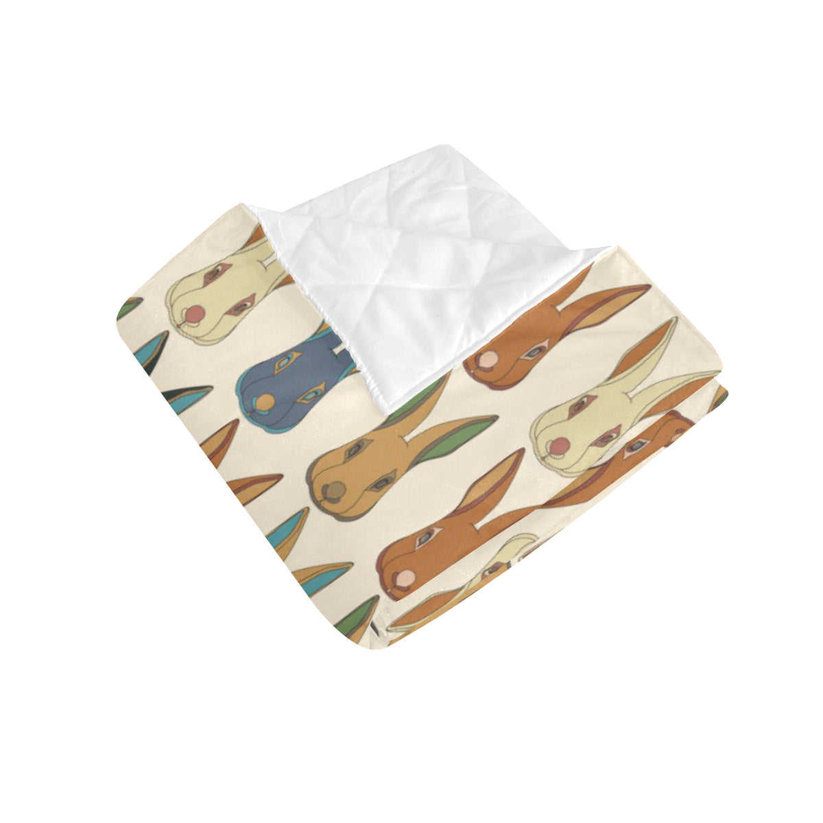 Rabbit Pattern Print Design RB04 Premium Quilt